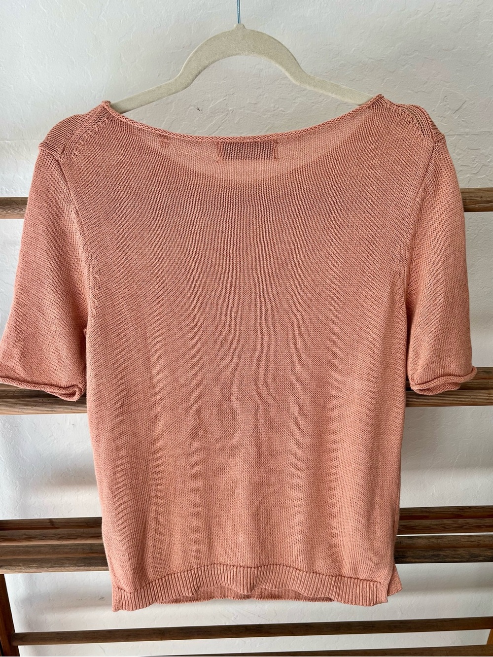 Marc O'Polo Dusty Coral Short Sleeve Knit Top - Picture 6 of 6